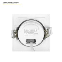 Spot Led Taschibra Alltop 5w Quadrado Embutir Mr16 38° - Luz Fria 6500k - 4
