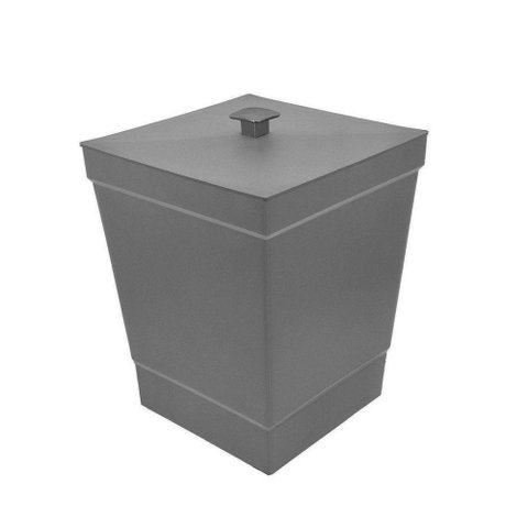 Lixeira para Banheiro de Plástico com Tampa - Stolf Cinza