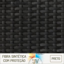 Cadeira Maresia Aluminio Pintura Preta Fibra Sintetica - Preto - 6