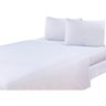Jogo De Lençol Microfibra Casal Padrão 3 Peças Branco - 1