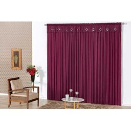Cortina Malibu 2,00 X 1.70 Metros para Sala Quarto Vinho - 1