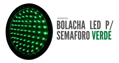 Bolacha Led Verde Para Semáforo Conforme Abnt Nbr:verde