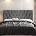 Ver imagem 2 de Cabeceira Cama Box Casal Queen Size Madrid 160cm Suede Cinza - Desk Design