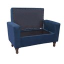 Ver imagem 2 de Recamier Baú Félix 120cm Suede Azul Royal - Dominic Decor Felix