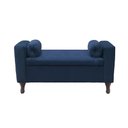 Ver imagem 1 de Recamier Baú Félix 120cm Suede Azul Royal - Dominic Decor Felix
