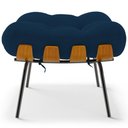 Ver imagem 2 de Puff Decorativo Sala de Estar Costela L02 Suede Azul Marinho - Lyam Decor