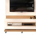 Ver imagem 3 de Rack com Painel Ripado para TV até 60 Polegadas Pose MDF. - Creme e Areia