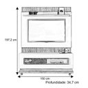 Ver imagem 4 de Rack com Painel Ripado para TV até 60 Polegadas Pose MDF. - Creme e Areia