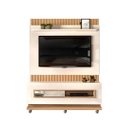 Ver imagem 2 de Rack com Painel Ripado para TV até 60 Polegadas Pose MDF. - Creme e Areia