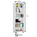 Ver imagem 3 de Estante Livreiro 5 Prateleiras Office Preto Trama - Móveis Leão Branco