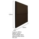 Ver imagem 5 de Cabeceira Queen Bali P02 160 cm Para Cama Box Marrom