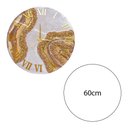 Ver imagem 3 de Relógio de Parede Grande 60cm Luxo - Fundo Branco Perolado com Dourado e Marrom