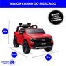 Carro Elétrico Infantil Ford Ranger Vermelho 12v com Controle Remoto Luz de Led e Volante com Sons D - 6