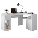 Ver imagem 1 de Mesa De Computador Com Porta E Gaveta Nilo Branco Fosco