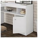 Ver imagem 3 de Mesa De Computador Com Porta E Gaveta Nilo Branco Fosco