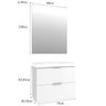 Conjunto para Banheiro Gabinete com Cuba e Espelheira 80cm Pietra Móveis Bosi - 2