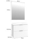 Ver imagem 2 de Conjunto para Banheiro Gabinete com Cuba e Espelheira 80cm Pietra Móveis Bosi