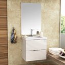 Ver imagem 1 de Conjunto para Banheiro Gabinete com Cuba e Espelheira 60cm Pietra Móveis Bosi