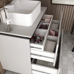 Conjunto para Banheiro com Espelheira e Gabinete com Cuba Urban Móveis Bosi - 2