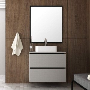 Conjunto para Banheiro com Espelheira e Gabinete com Cuba Urban Móveis Bosi
