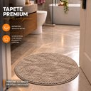 Ver imagem 4 de Kit Tapete para Banheiro Veneza Toque de Seda Redondo 0.66cm:Bege/1 Unidade