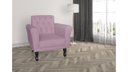 Ver imagem 4 de Poltrona Decorativa Classic Suede Rosê Pés Madeira Ms Decor