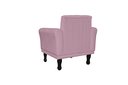 Ver imagem 3 de Poltrona Decorativa Classic Suede Rosê Pés Madeira Ms Decor