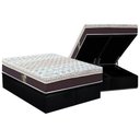 Ver imagem 1 de Cama Box Baú King: Colchão Molas Ensacadas Castor Pocket Class Híbrido + Base CRC Courano Black(