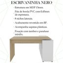 Ver imagem 3 de Escrivaninha Mesa Escritorio 8 Nichos Ne6 Carvalho Branco Arty