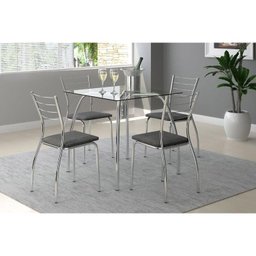 Kit 2 Cadeiras Sala Jantar 1700 2 Un Preto/Courano Preto - Carraro - 9