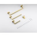 Ver imagem 6 de Kit Acessorios Banheiro Dourado Escovado Elegante Parafuso