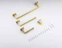Ver imagem 6 de Kit Acessorios Banheiro Dourado Escovado Elegante Parafuso