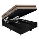 Ver mais imagens de Cama Box Baú King Bipartido Suede + Colchão Molas Ensacadas Royal Sleep Bioclassic 193x203x64 Cor: