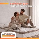 Ver imagem 3 de Cama Box com Baú Queen D33 Double Face Molas Ensacadas Branco e Bege Hellen Estofados e Colchões