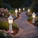 Ver imagem 4 de 2 Balizadores Moderno Branco para Jardim e Muro Lente Fosca Injetado Termoplástico Dital