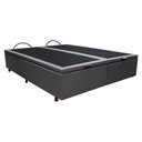 Ver imagem 1 de Base Box Baú para Cama Casal King 192x203cm Bipartido Liz S05 Sintético Cinza - Mpozenato