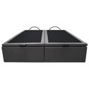 Ver imagem 2 de Base Box Baú para Cama Casal King 192x203cm Bipartido Liz S05 Sintético Cinza - Mpozenato
