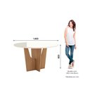 Ver imagem 3 de Mesa Jantar Vértice 140 Redonda Vidro Nature/off White