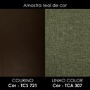 Ver imagem 4 de Poltrona Decorativa Safira Base Giratoria Linho Color Trend e Courino Tca 307 Tcs 721 Moll