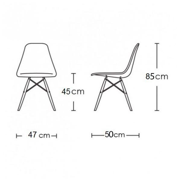 Conjunto Mesa 4 Cadeiras Brancas Eiffel 90cm Base Madeira Tampo Branco - 6