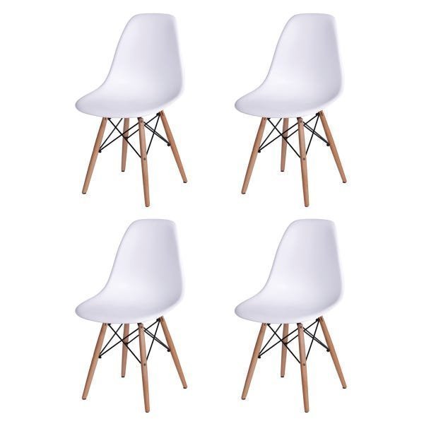 4 Cadeiras Charles Eames - Branca - 1