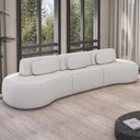 Ver imagem 1 de Sofá 4 Lugares 366cm Orgânico Mellanie Boucle Cru Z32 - Mpozenato