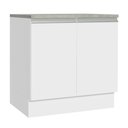 Ver imagem 1 de Balcão Armário de Cozinha 80 cm 2 Portas Branco Glamy Madesa