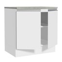 Ver imagem 5 de Balcão Armário de Cozinha 80 cm 2 Portas Branco Glamy Madesa