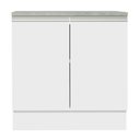 Ver imagem 6 de Balcão Armário de Cozinha 80 cm 2 Portas Branco Glamy Madesa