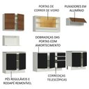 Ver imagem 3 de Cozinha Completa Armário Balcão Branco/preto/rustic Madesa