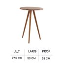 Ver imagem 3 de Mesa de Apoio Grande Tripé Pé Palito Hannover - Imbuia Glazer