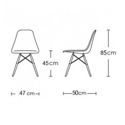 Jogo De Mesa 4 Cadeiras Brancas Eames Dkr 110 Cm Base Madeira Tampo Branco - 6