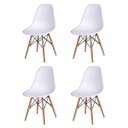 Ver imagem 3 de Conjunto Mesa 110cm e 4 Cadeiras Polipropileno Eiffel; Design para Cozinha e Jantar