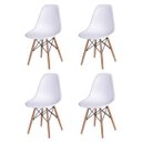 Ver imagem 4 de Conjunto Mesa 110cm e 4 Cadeiras Polipropileno Eiffel; Design para Cozinha e Jantar